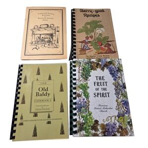 Vintage North Carolina Community Cookbooks Set of 4 Old Baldy Tryon Palace